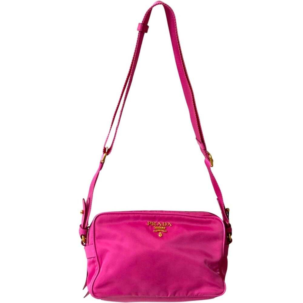 PRADA Pink Canvas Shoulder Bag - Picture 2 of 12